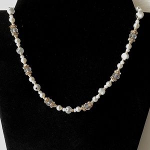 White evil eye necklace